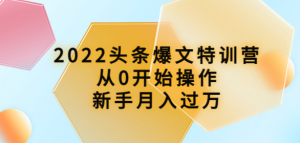 头条爆文课程：从0开始操作，新手月入过万（16节课时）-虚拟货源网